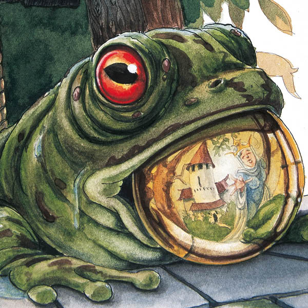 Buchillustration für das Märchen "Der Froschkönig"